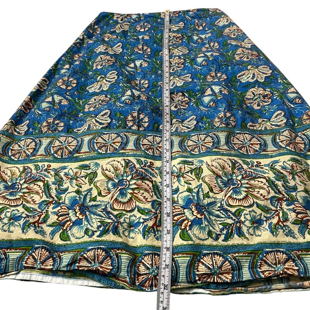 Love the Label Floral Midi Skirt Blue Size Small Tropical Hawaii Boho Maximalist - Picture 9 of 9